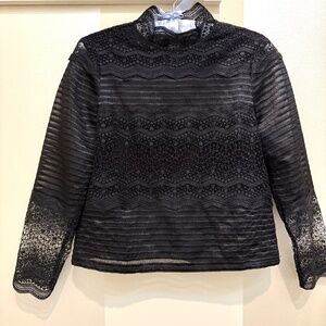 Maje Lizie Top (Black, 1, Lace)